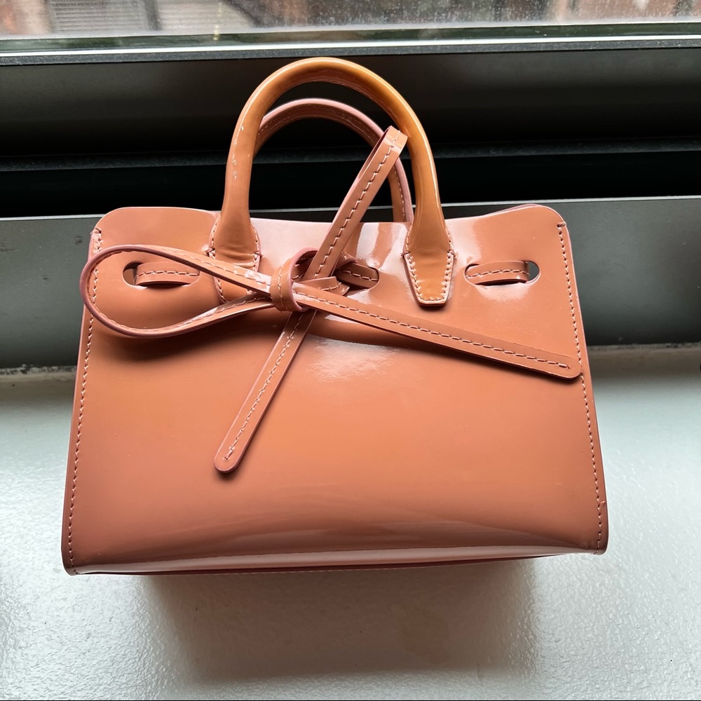 Mansur Gavriel patent mauve bag